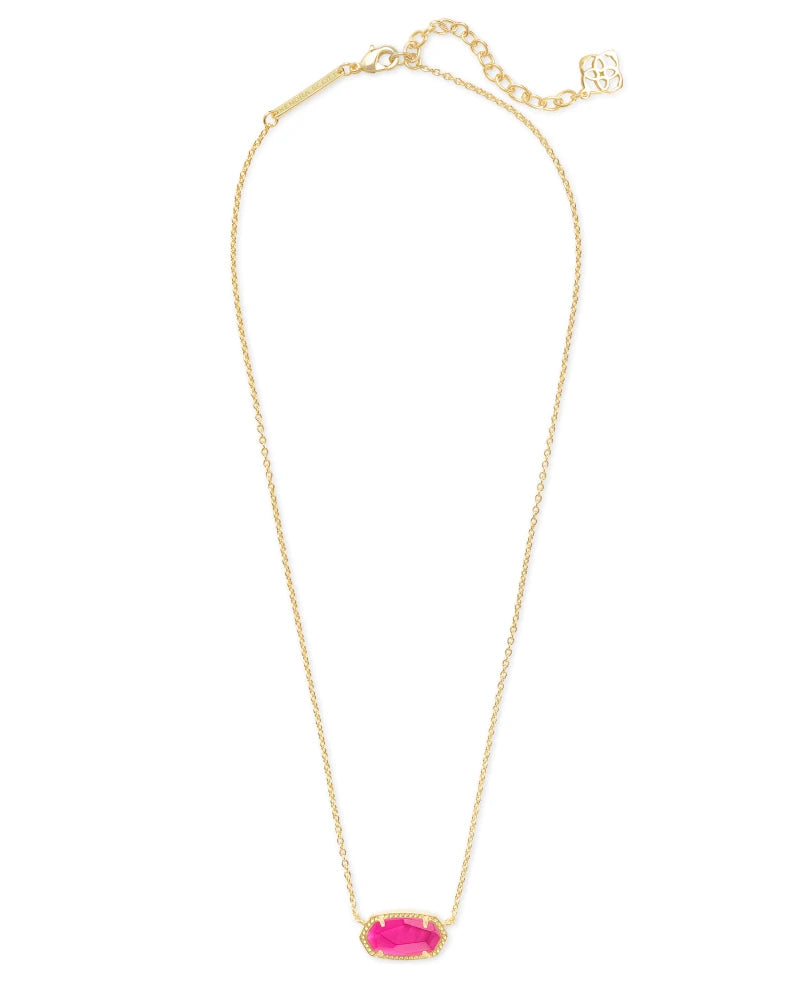 ELISA SHORT PENDANT NECKLACE - GOLD AZALEA ILLUSION