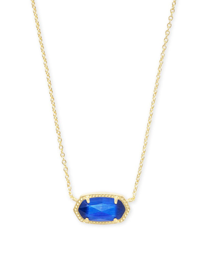 ELISA NECKLACE - GOLD/COBALT