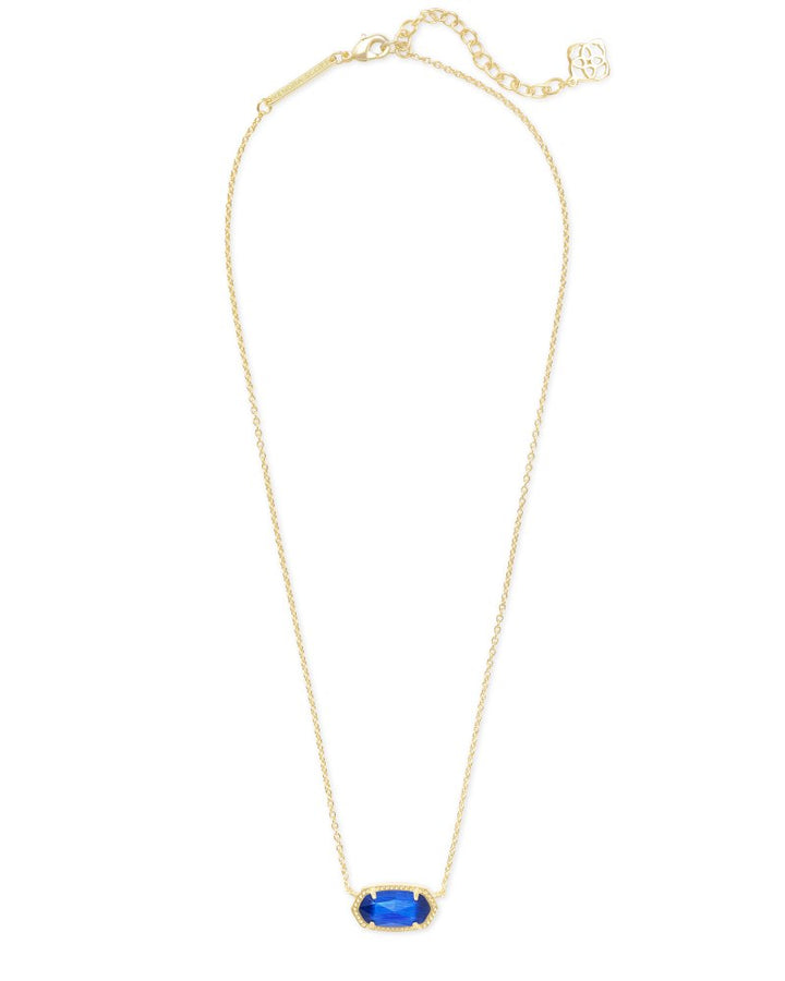 ELISA NECKLACE - GOLD/COBALT