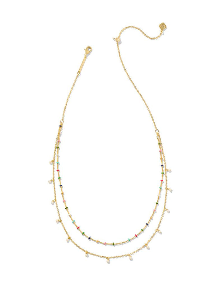 EVE MULTI STRAND NECKLACE - GOLD MULTI MIX