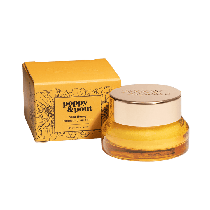 POPPY & POUT EXFOLIATING LIP SCRUB - WILD HONEY