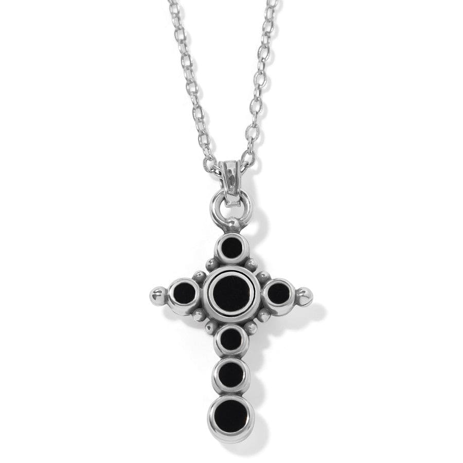 MAJESTIC NOBEL CROSS REVERSIBLE NECKLACE - SILVER-GOLD -