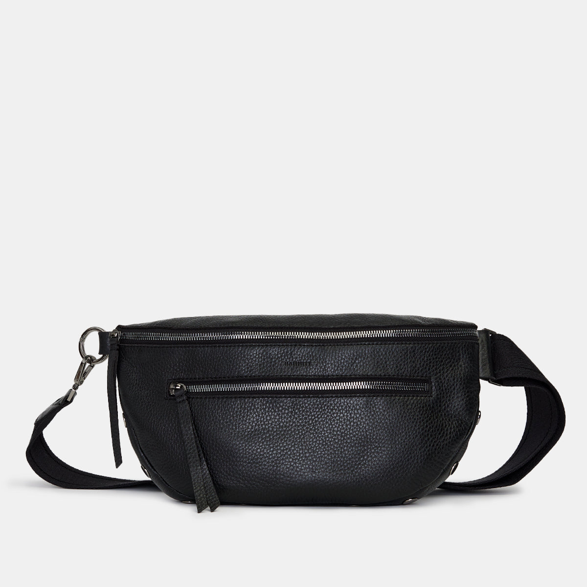 HAMMITT CHARLES CROSSBODY LARGE SLING BAG - BLACK/GUNMETAL