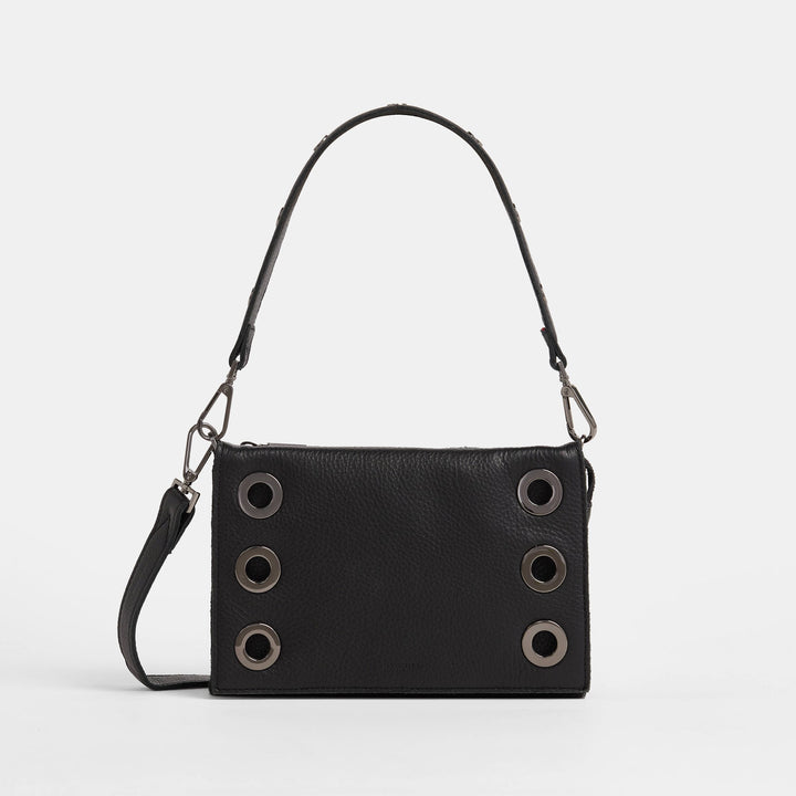 HAMMITT MONTANA CLUTCH SMALL - BLACK LUGANO/GUNMETAL