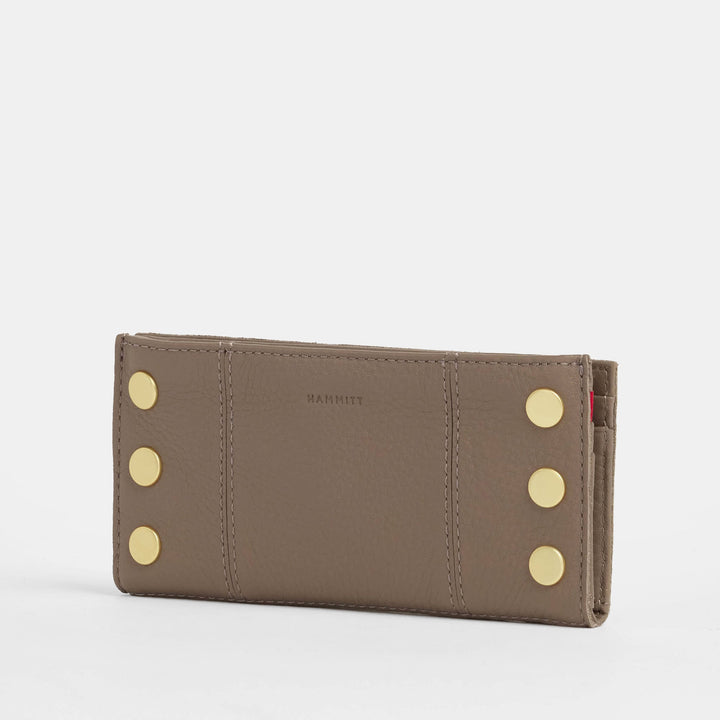 HAMMITT 110 NORTH WALLET - SCULPTED TAUPE/BRUSHED GOLD