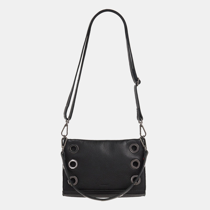 HAMMITT MONTANA CLUTCH SMALL - BLACK LUGANO/GUNMETAL