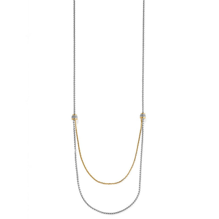 MERIDIAN PETITE TWO TONE DOUBLE NECKLACE - SILVER-GOLD -