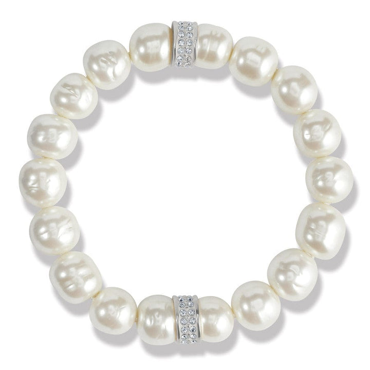 MERIDIAN PETITE STRETCH BRACELET - CREAM PEARL