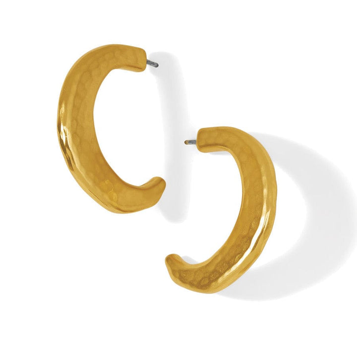 MONTAGNE POST HOOP EARRINGS - BRUSHED GOLD