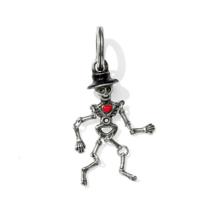 MR. BONES CHARM - SILVER-RED