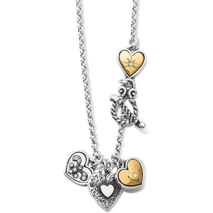 ONE HEART SHORT NECKLACE - SILVER-GOLD