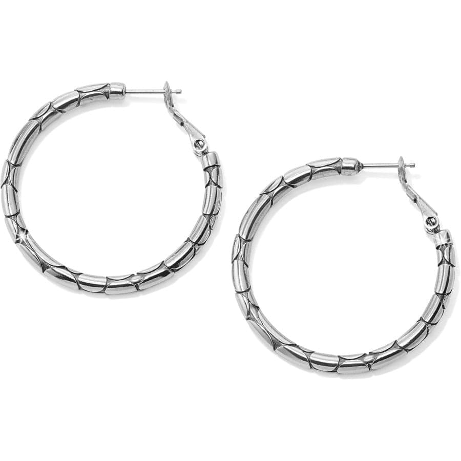 PEBBLE SMALL HOOP EARRINGS - SILVER