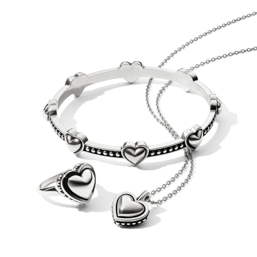 PRETTY TOUGH BOLD HEART PETITE HEART - SILVER