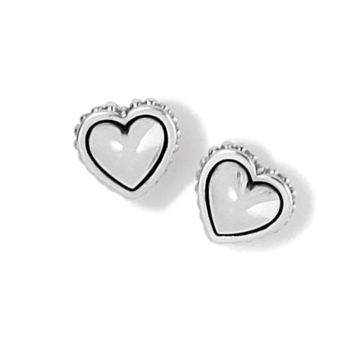 PRETTY TOUGH PETITE HEART POST EARRINGS - SILVER