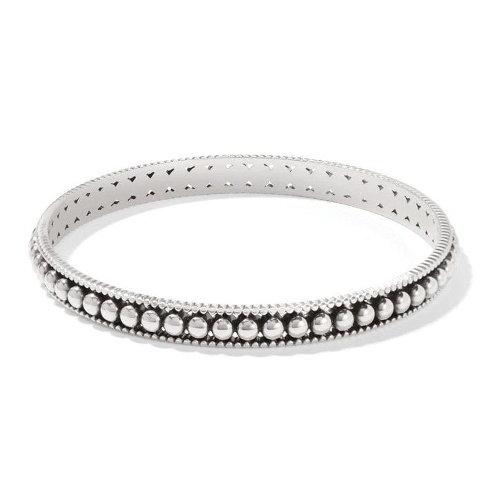 PRETTY TOUGH PIERCED SLIM BANGLE - SILVER