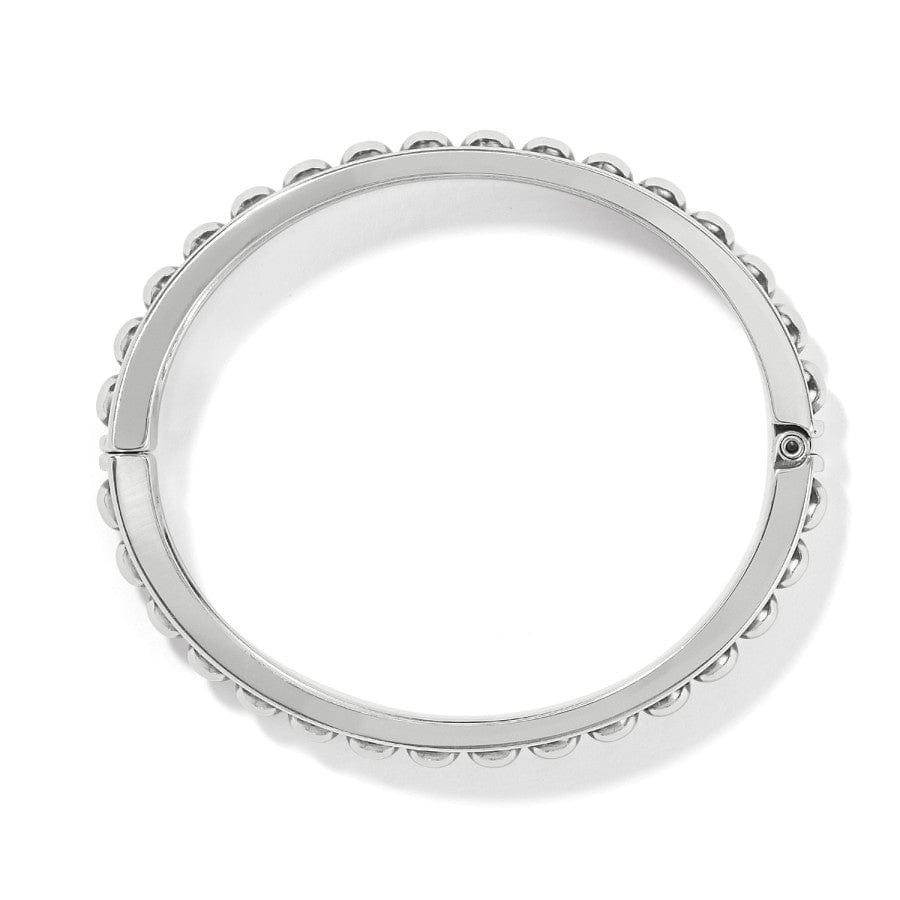 PRETTY TOUGH STUD HINGED BANGLE - SILVER -