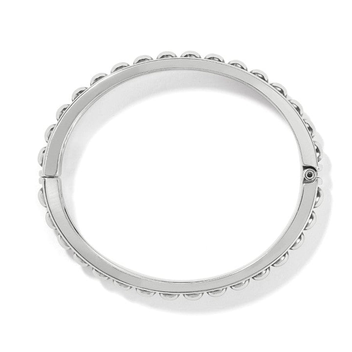 PRETTY TOUGH STUD HINGED BANGLE - SILVER -