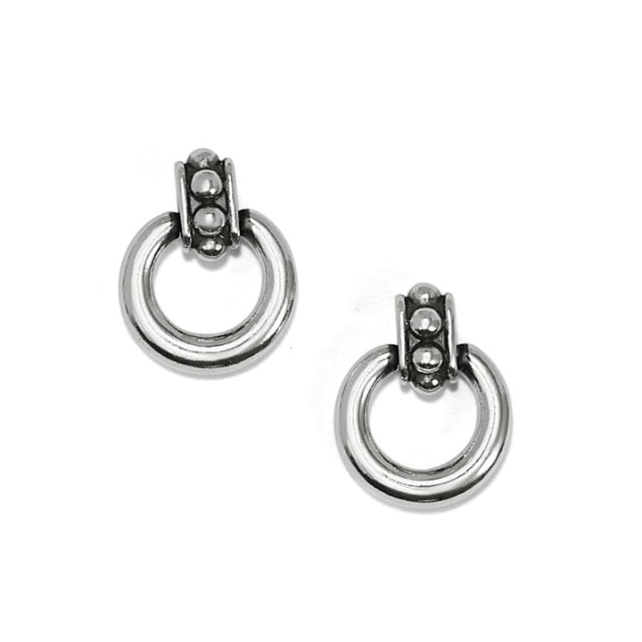 PRETTY TOUGH STUD PETITE POST DROP EARRINGS - SILVER