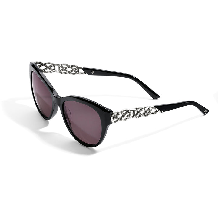 INTERLOK BRAID SUNGLASSES - SILVER-BLACK