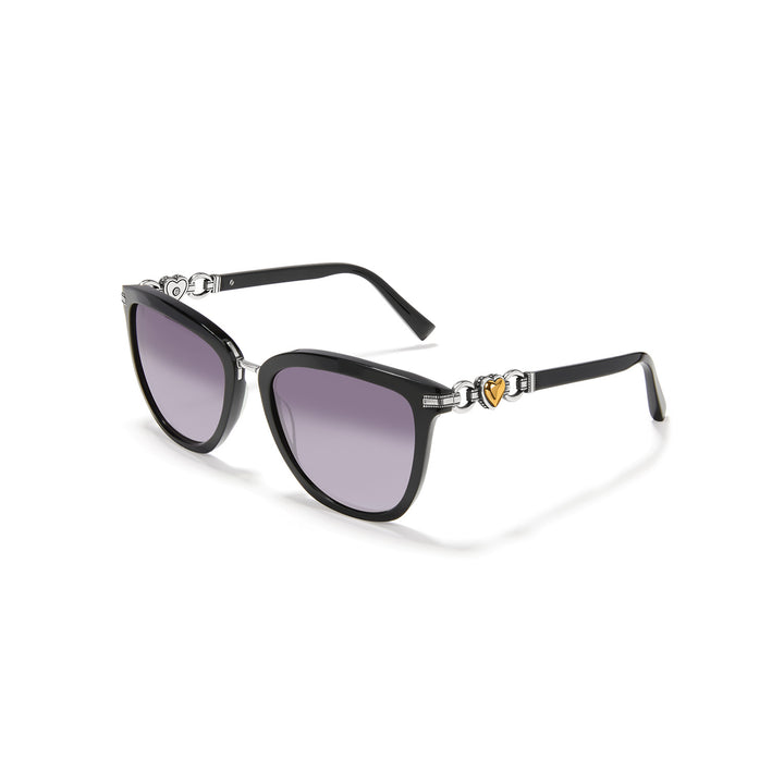 PRETTY TOUGH TWO TONE HEART SUNGLASSES - BLACK