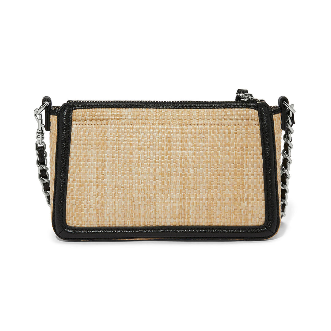 Glow Straw Cross Body Bag - Black