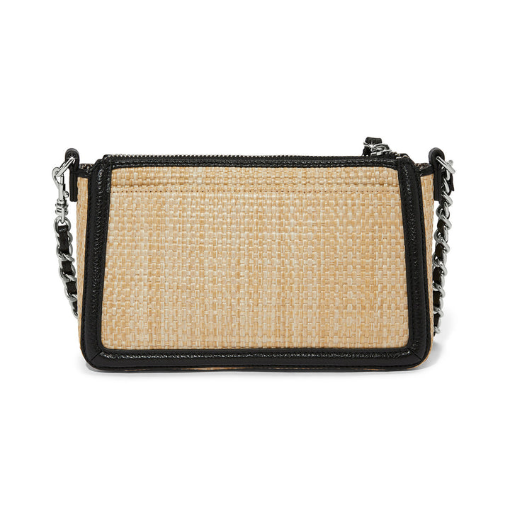 Glow Straw Cross Body Bag - Black