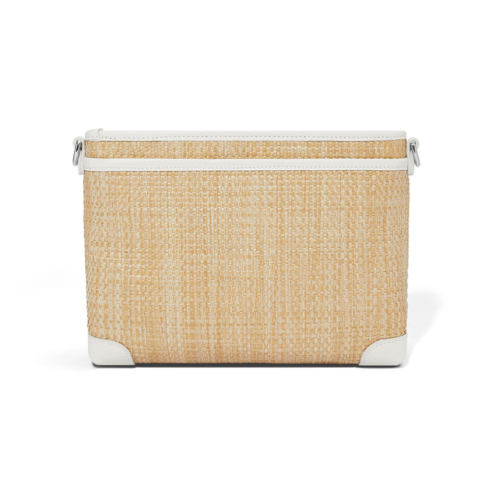 Jordyn Straw Cross Body Organizer - Natural-Black