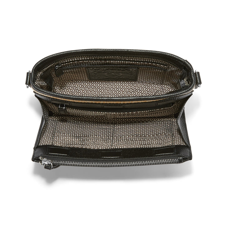 Jordyn Straw Cross Body Organizer - Natural-Black