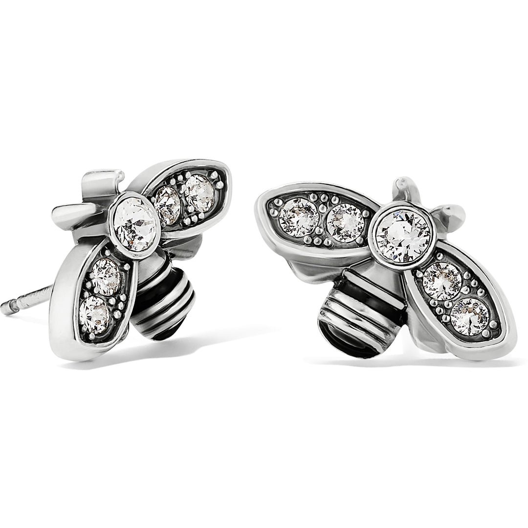 BEE BEAUTIFUL MINI POST EARRINGS - SILVER