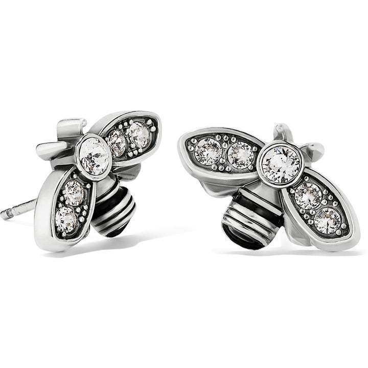 BEE BEAUTIFUL MINI POST EARRINGS - SILVER