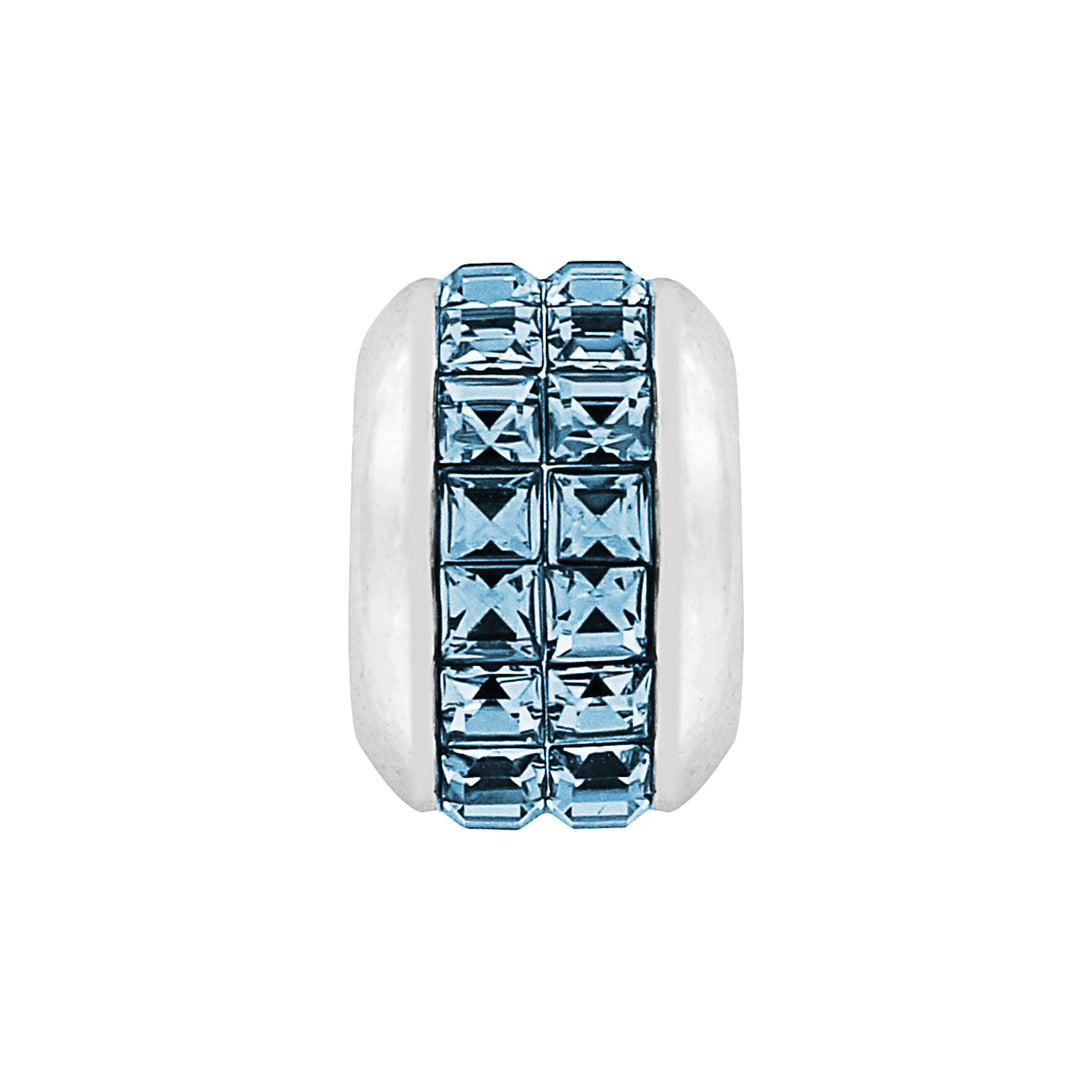 SPECTRUM BEAD - SILVER-AQUA