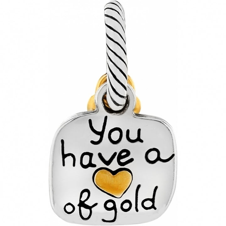 SIL GP MOTHER CHARM - SILVER-GOLD