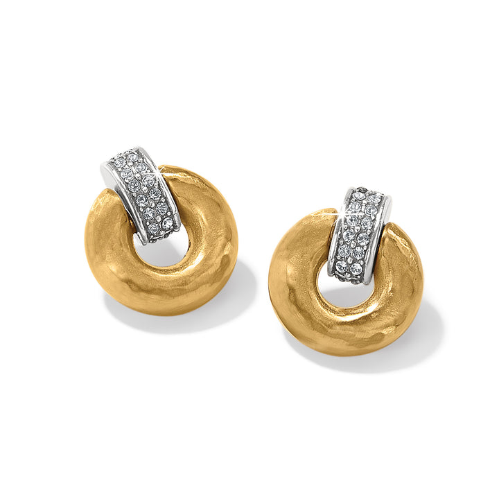 MERIDIAN GEO MINI POST DROP EARRINGS - GOLD