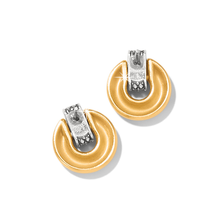 MERIDIAN GEO MINI POST DROP EARRINGS - GOLD