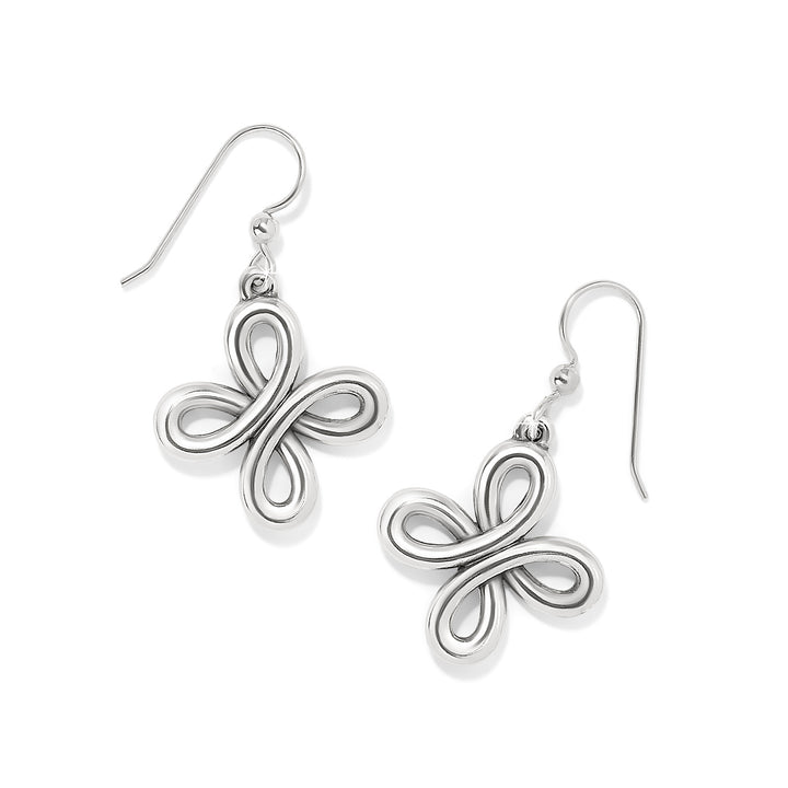 INTERLOK CURVE FRENCH WIRE EARRINGS - SILVER