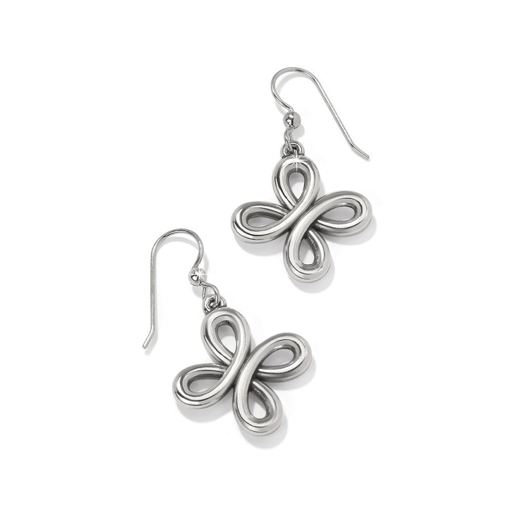 INTERLOK CURVE FRENCH WIRE EARRINGS - SILVER