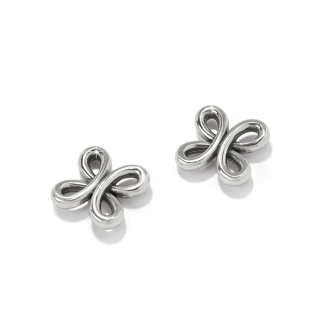 INTERLOK CURVE POST EARRINGS - SILVER