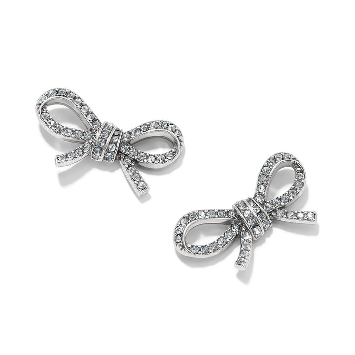 ILLUMINA BOW POST EARRINGS - SILVER