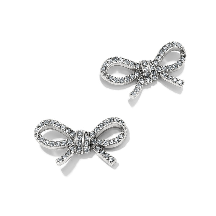 ILLUMINA BOW POST EARRINGS - SILVER