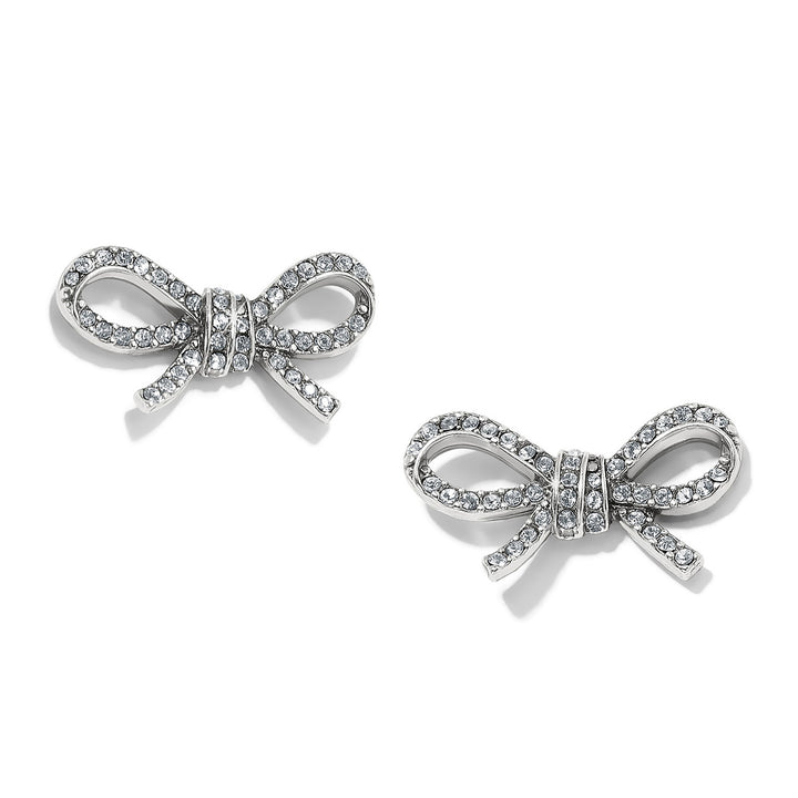 ILLUMINA BOW POST EARRINGS - SILVER