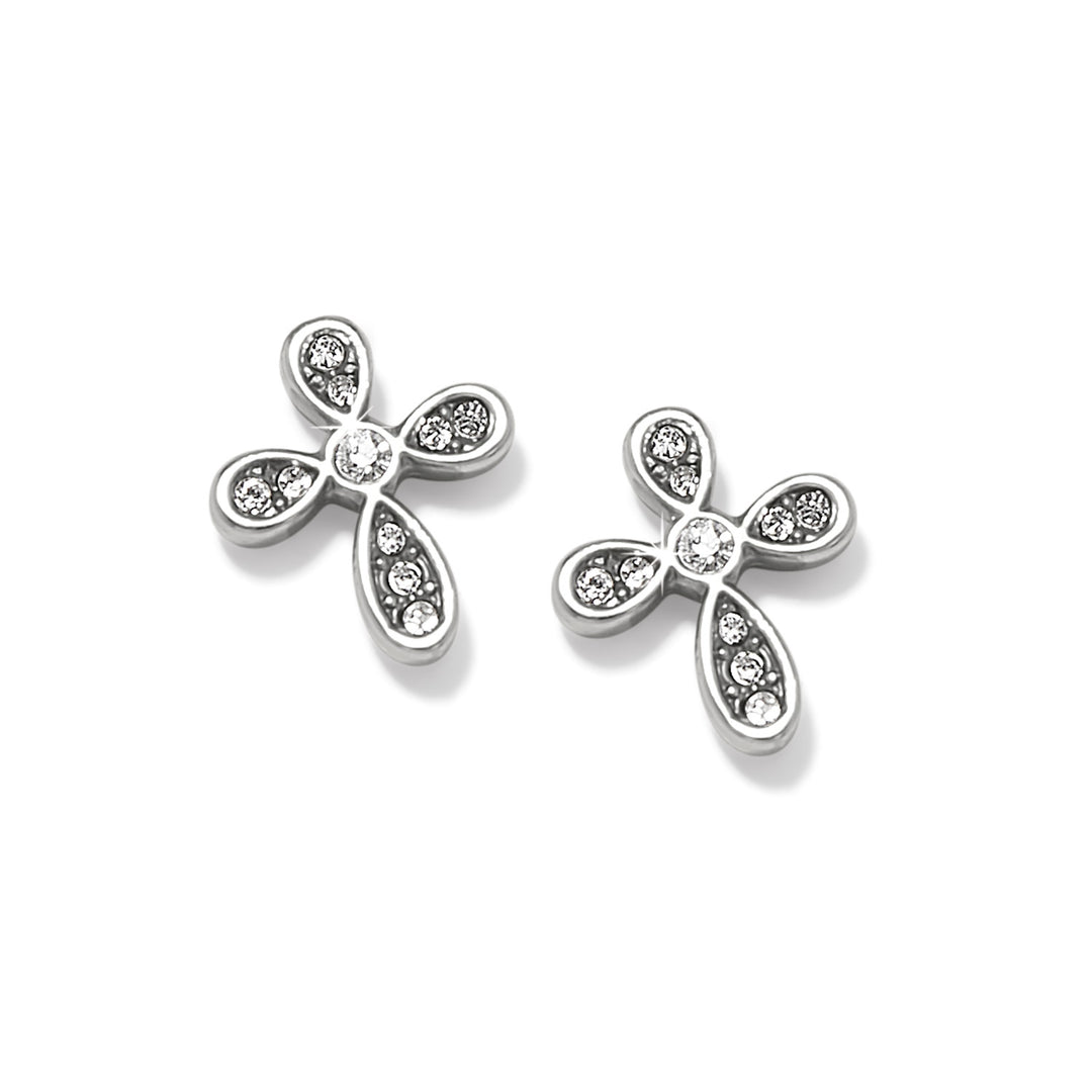 ENCHANTING CROSS POST EARRINGS - SILVER