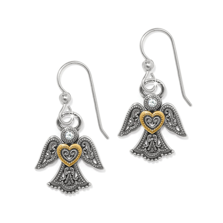 LOVING ANGEL FRENCH WIRE EARRINGS - SILVER-GOLD
