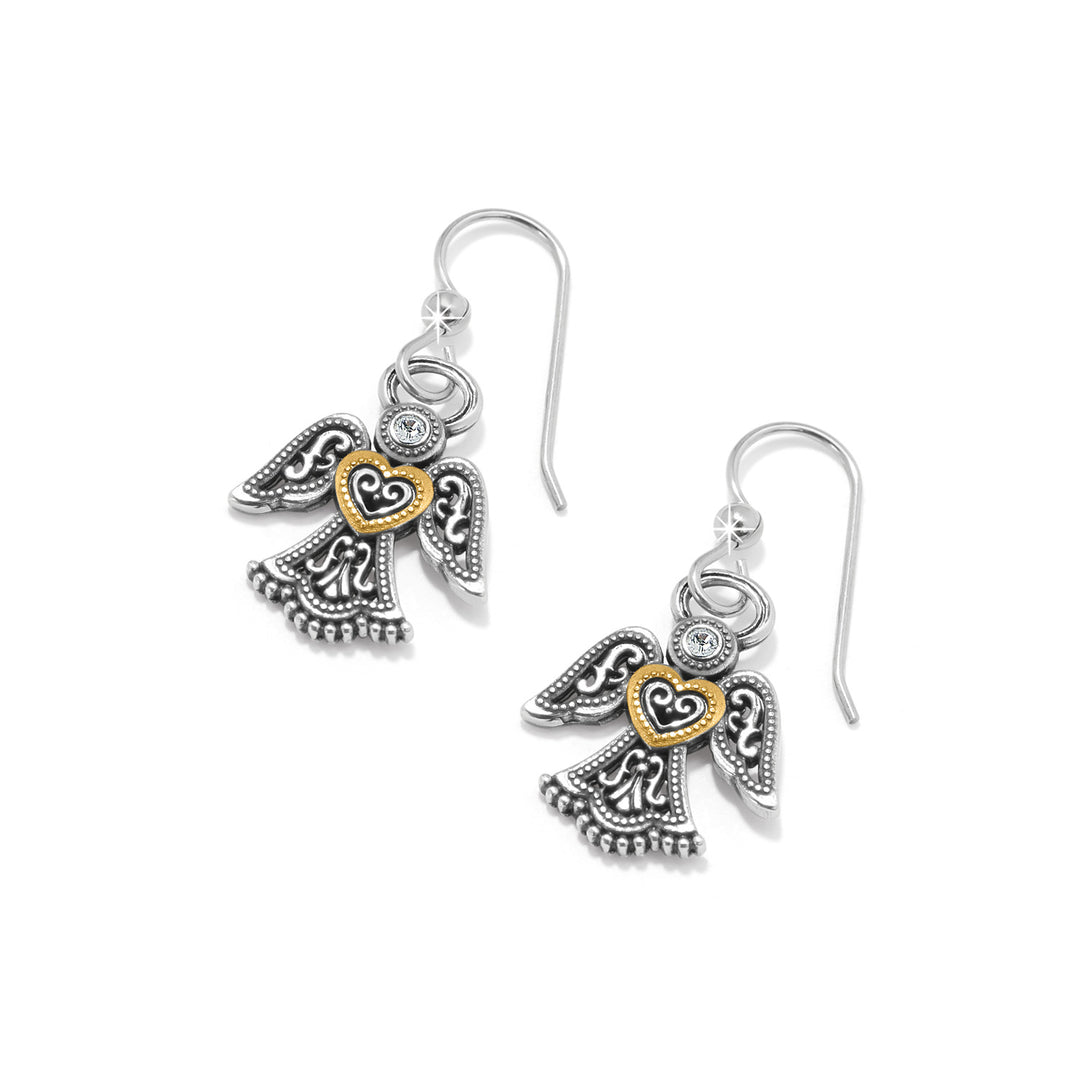 LOVING ANGEL FRENCH WIRE EARRINGS - SILVER-GOLD