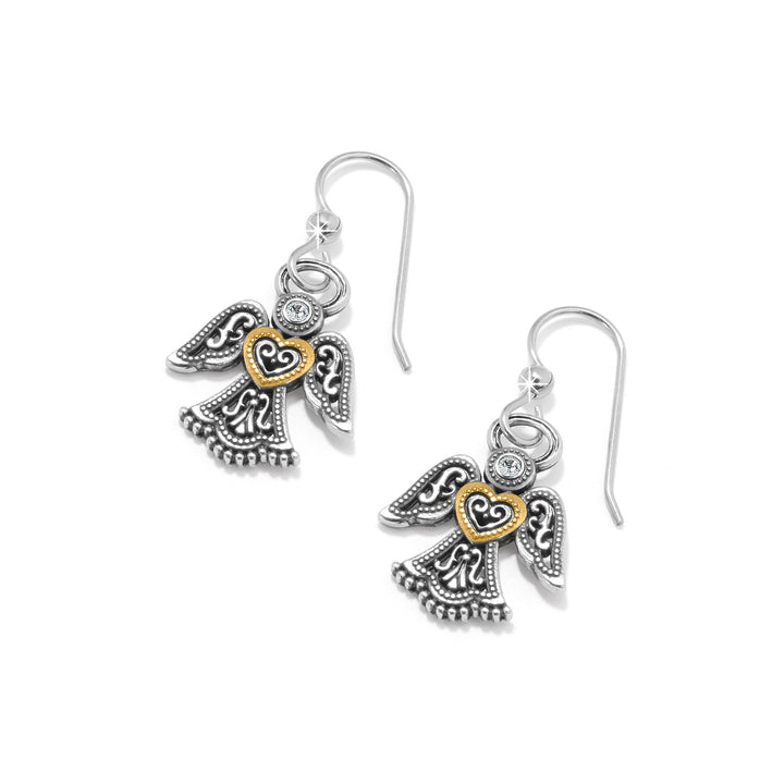 LOVING ANGEL FRENCH WIRE EARRINGS - SILVER-GOLD