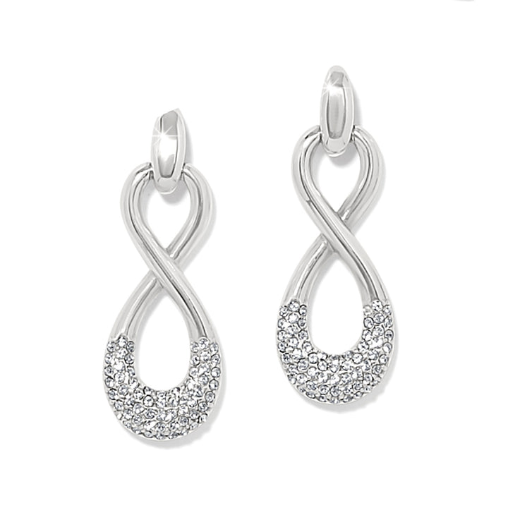 Interlok Luxe Post Drop Earrings - Silver