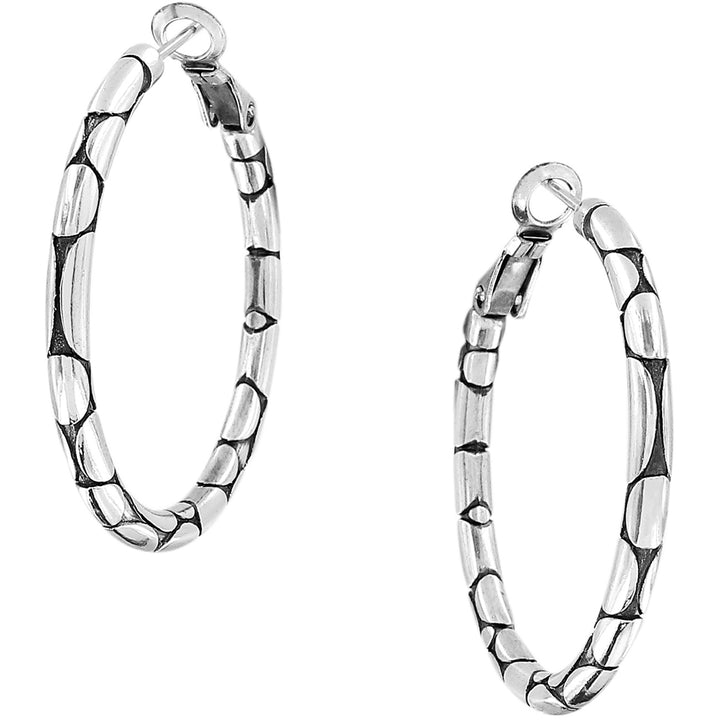 PEBBLE SMALL HOOP EARRINGS - SILVER