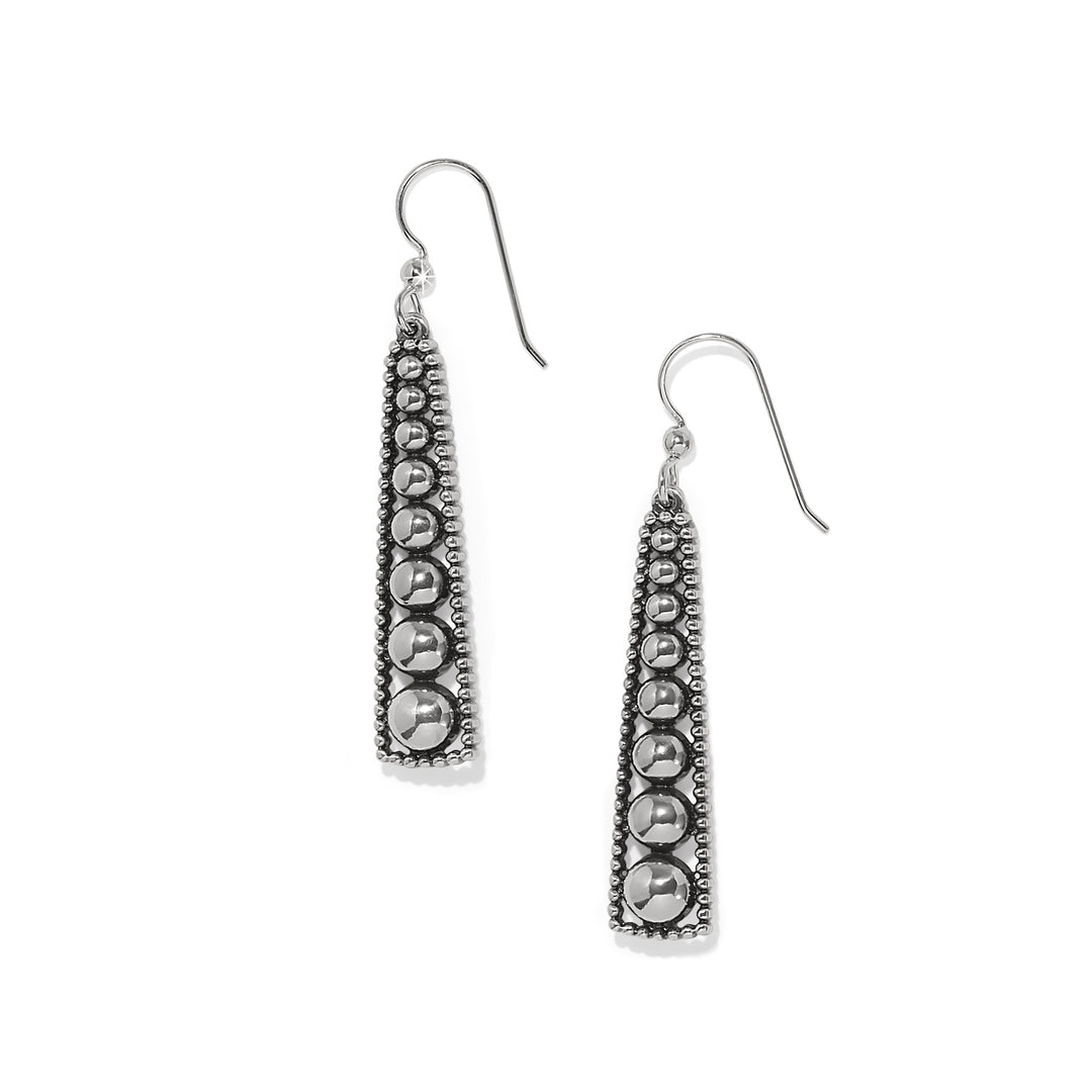 PRETTY TOUGH PYRAMID FRENCH WIRE EARRINGS - SILVER