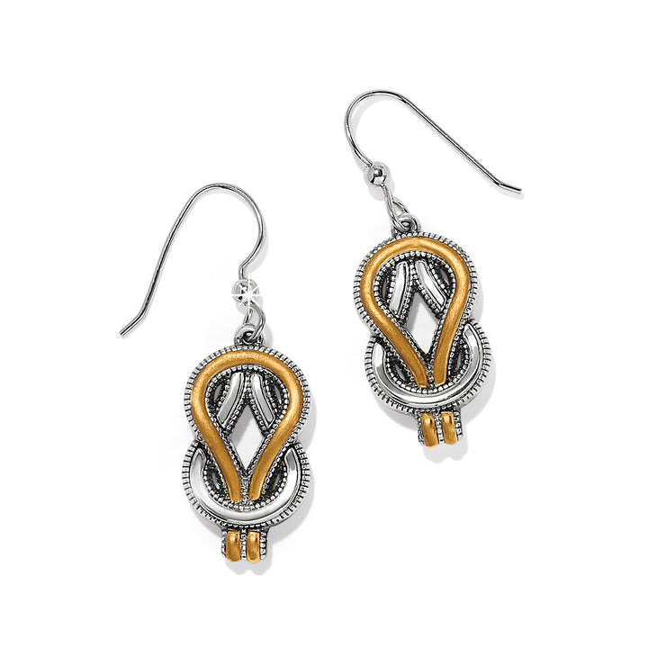 INTERLOK HARMONY TWO TONE FRENCH WIRE EARRINGS - SILVER-GOLD