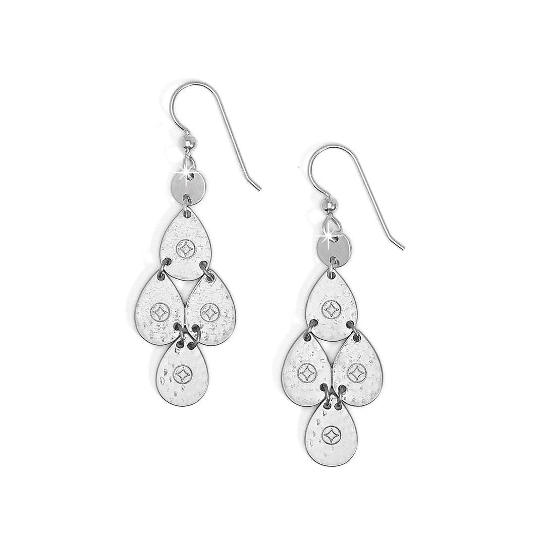 PALM CANYON SMALL TEARDROP FRENCH WIRE EARRINGS - SILVER