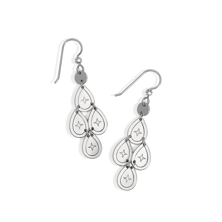 PALM CANYON SMALL TEARDROP FRENCH WIRE EARRINGS - SILVER